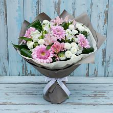 Букет цветов из:  Герберы, Альстромерии и Хризантемы #REPLACE_PRED# Пыталово