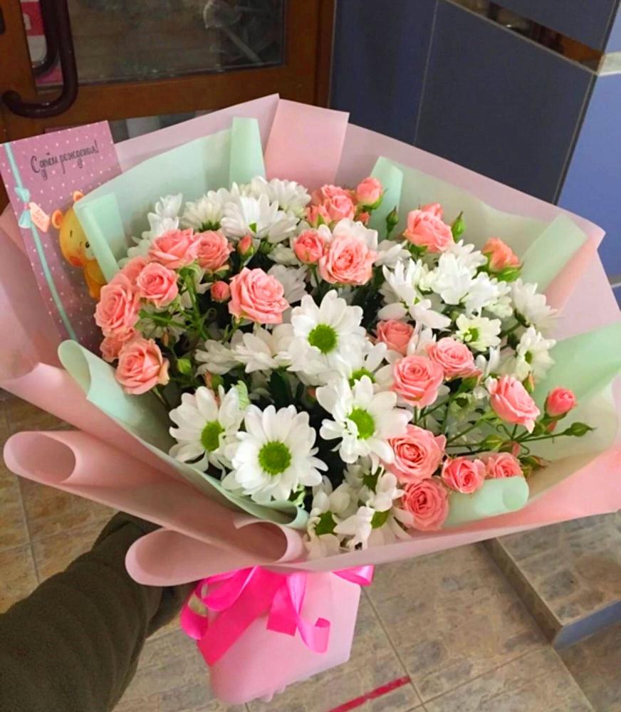 Букет цветов из: Розы и Хризантемы в Пыталово