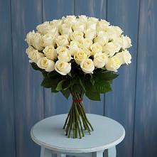 Букет 51 Белая роза Эдлесс Лав в Пыталово