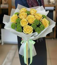 Букет цветов из:  Хризантемы и Розы в Пыталово