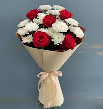 Букет цветов из:  Розы и Хризантемы в Пыталово