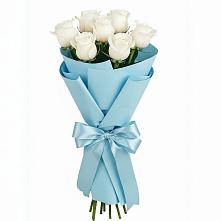 Букет 7 белых роз Проуд в Пыталово