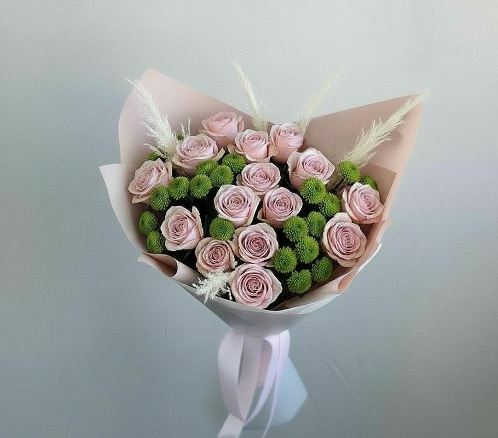 Букет цветов из: Розы и Хризантемы в Пыталово