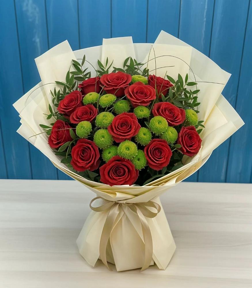 Букет цветов из: Розы и Хризантемы в Пыталово