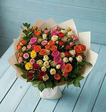 Букет Микс из разноцветных кустовых роз #REPLACE_PRED# Пыталово